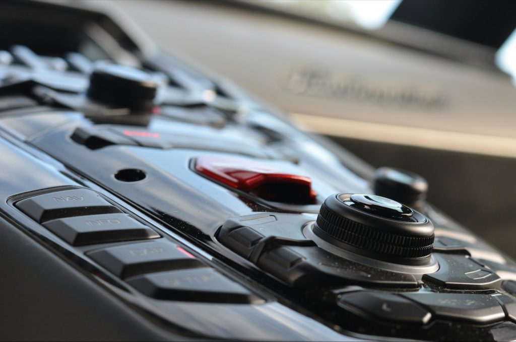 a close up view of a car engine