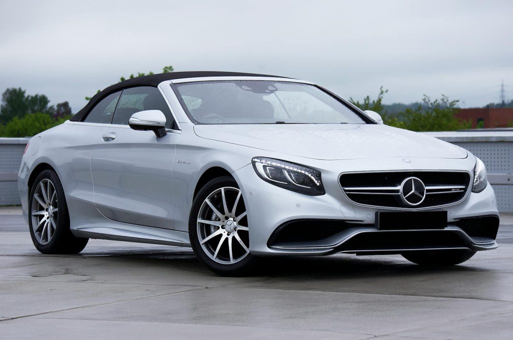 View of a Mercedes-Benz S63 AMG on a Parking Lot